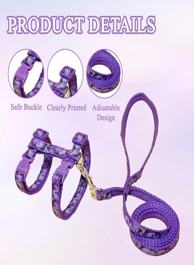 PKRFCJ 2 Pack Cat Harness and Leash Set with Collar, Escape Proof & Adjustable Kitten Harness for Small to Medium Cats, Walking & Travel Set (Black + Purple) - Image 5